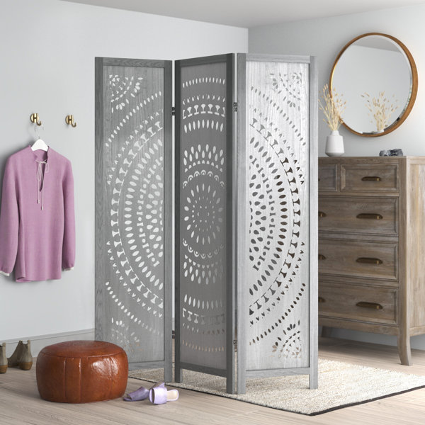 Mistana Werts 120cm W x 170cm H 3 Panel Folding Room Divider